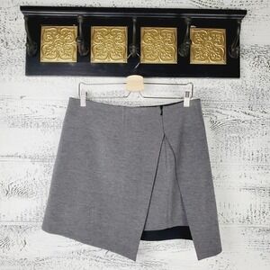 Trouvé Knit Mini Skirt Size M Side Slit Preppy Casual Soft Stretchy Fit Academia